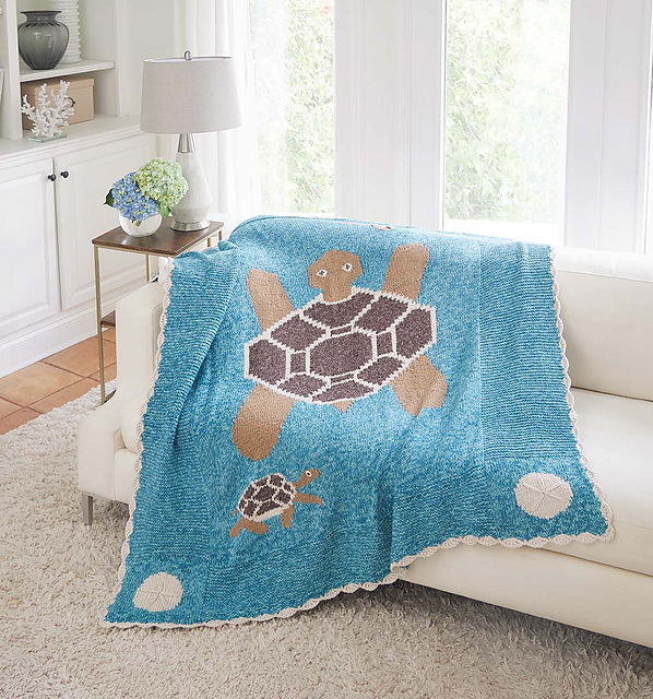 Sea Turtles and Sand Dollars Afghan