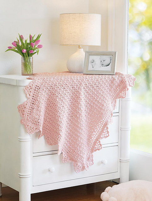 Lacy Bordered Baby Blanket