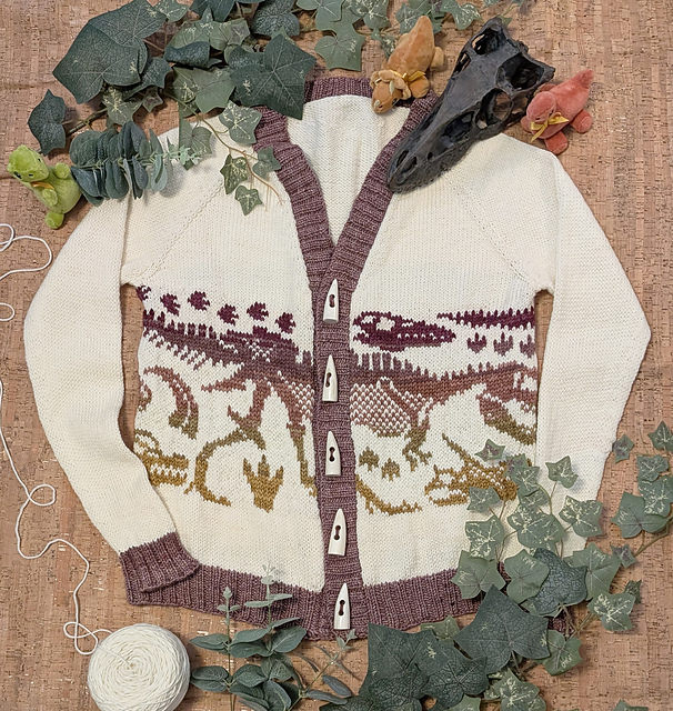 Ravelry: Fossil Frenzy Cardigan pattern by Mary P. Hunt