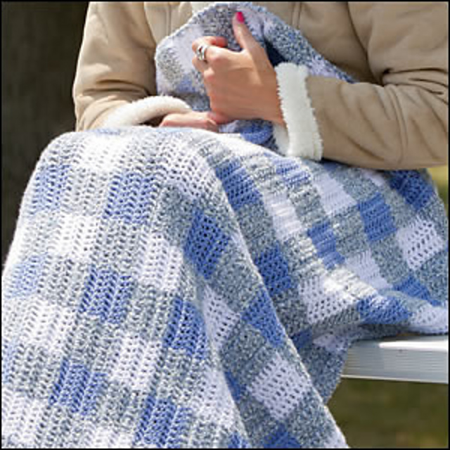 Plaid Stadium Blanket