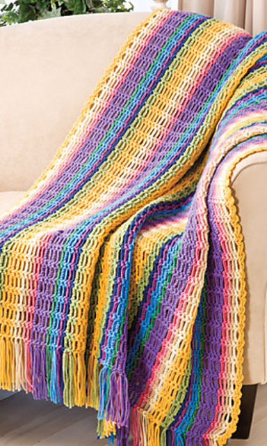 Chain Stripes Afghan