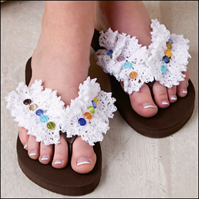 Flowered-Up Flip-Flops