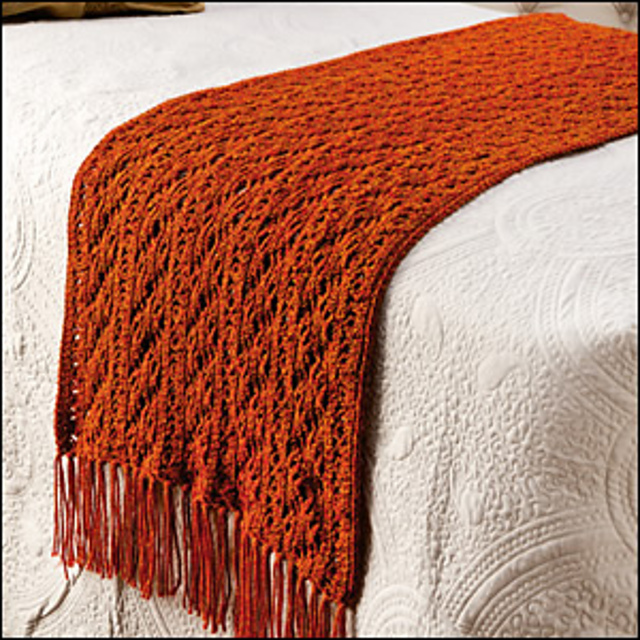 Copper Lace Bed Scarf