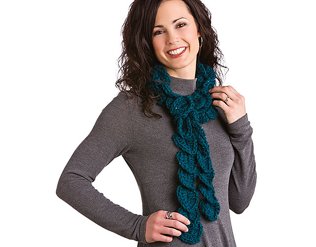 Vertical Stitch Skinny Scarf