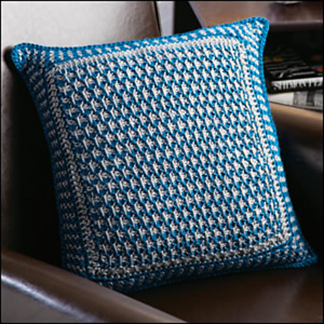 Textured Tunisian Pillow
