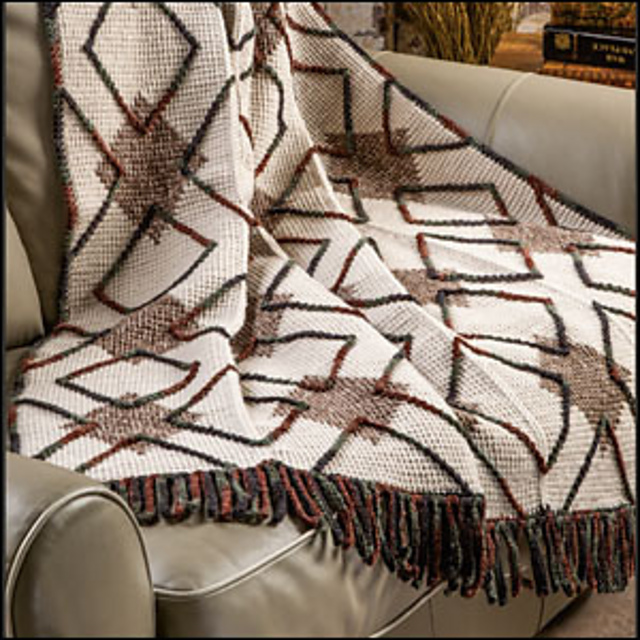 Woodsy Argyle Afghan