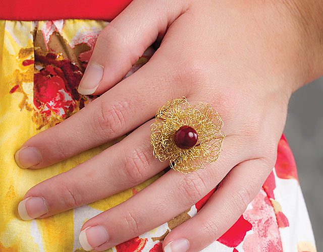 Golden Petals Ring
