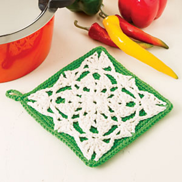 Lace Motif Pot Holder