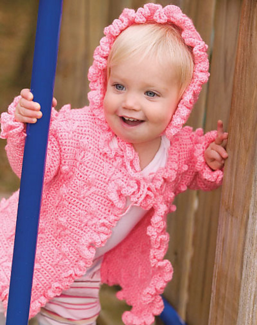 Flower Garden Baby Cardigan & Bonnet