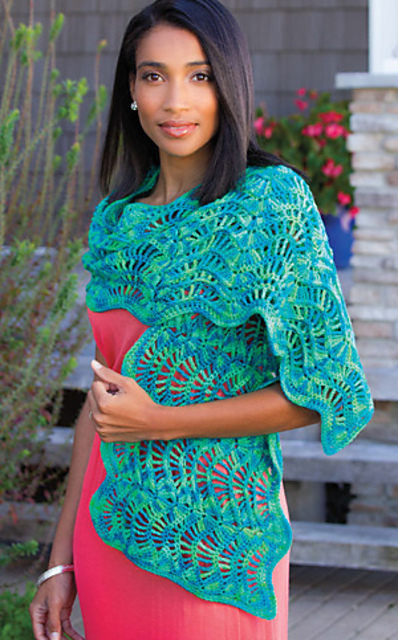Textured Waves Shawl