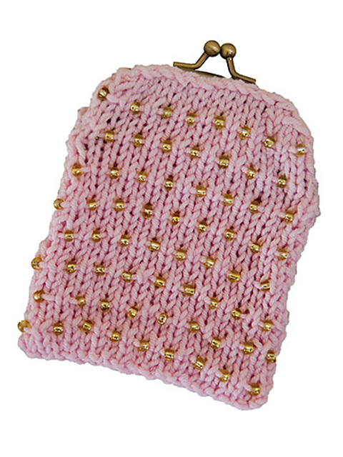 Knit Beaded Coin Purse