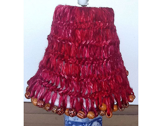 Beaded Hairpin Lace Lampshade 