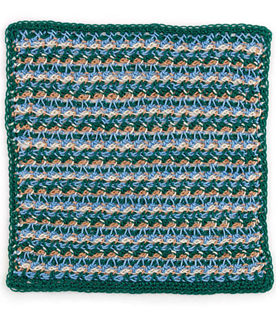 Highmere Tunisian Dishcloth & Pot Holder