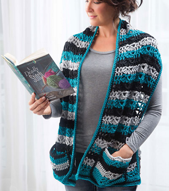Textured Stripes Reader's Wrap