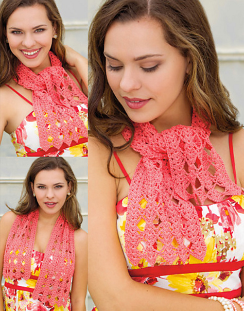 Coral Diamond Scarf