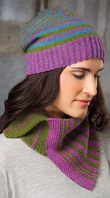 Stripy Cowl & Slouchy Cap