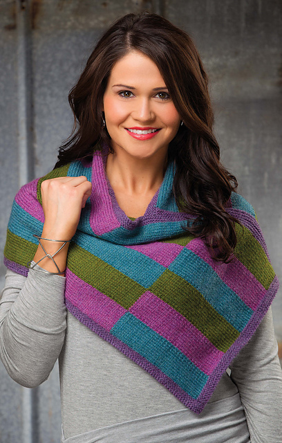 Upright Stripes Shawlette