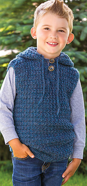 Denim Blues Hooded Vest