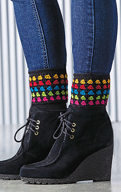 Granny-Stitch Sock Cuffs