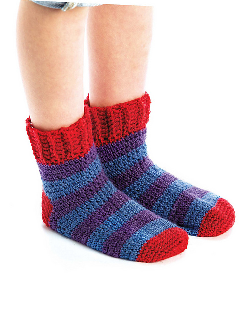 Simple Striped Socks for the Family