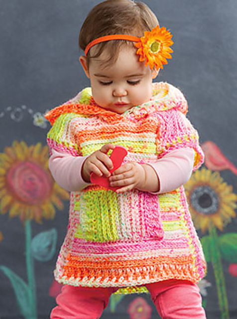 Candy Brights Hooded Poncho