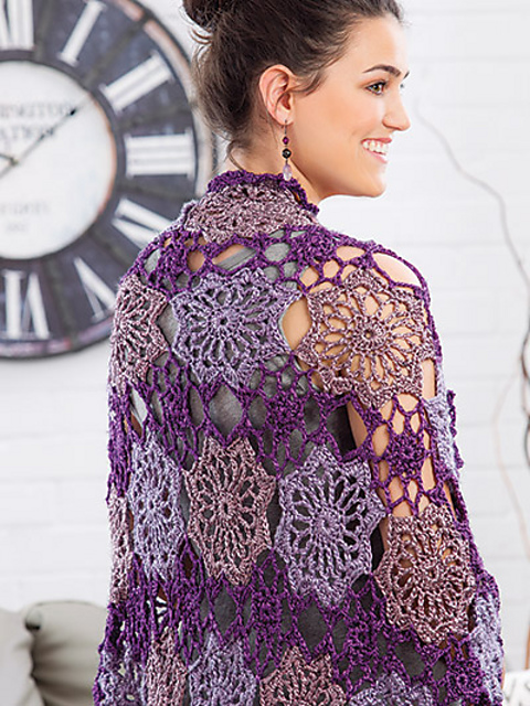 Purple Passion Flower Shawl