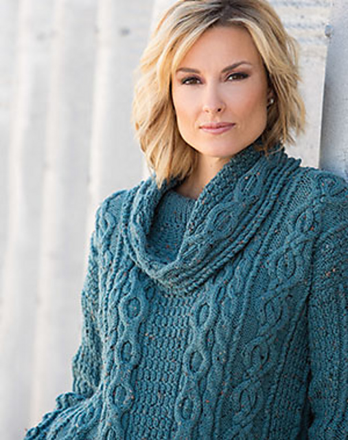 Swingy Cable Sampler Pullover