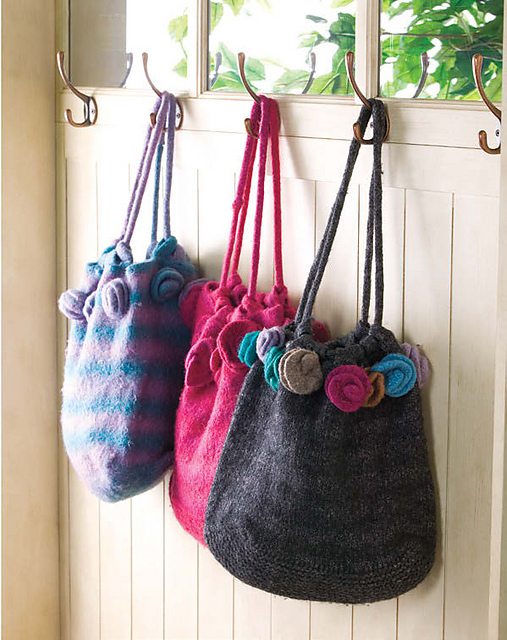 Felted Rose Bag