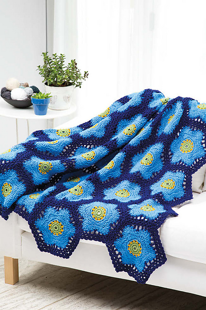 Floral Hexagon Throw