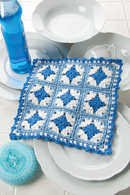 Shades of Blue Dishcloth