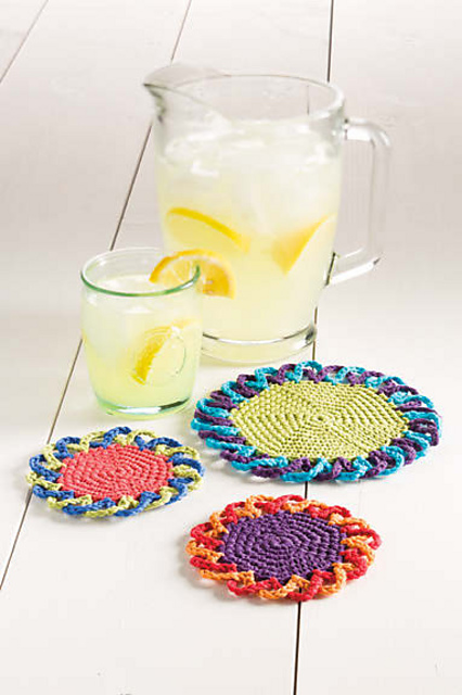 Loopy Flower Coasters