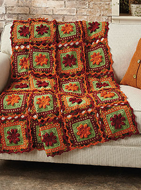 Autumn Popcorn Throw
