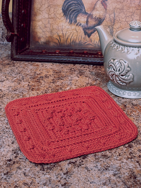 Bobbles-in-a-Square Hot Pad