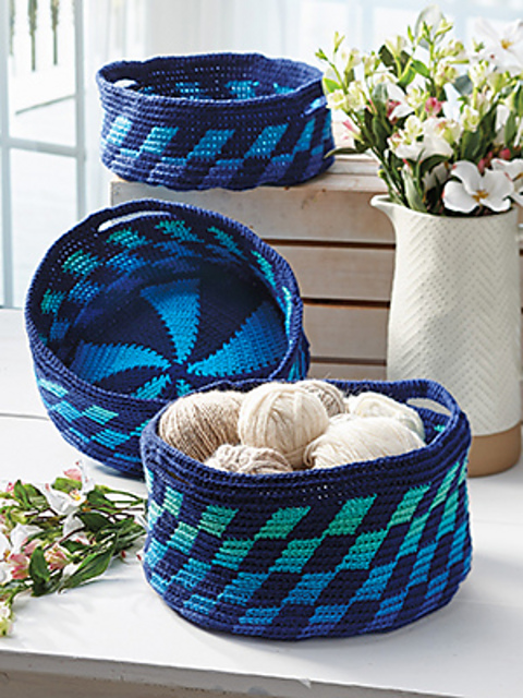 Nesting Tapestry Baskets
