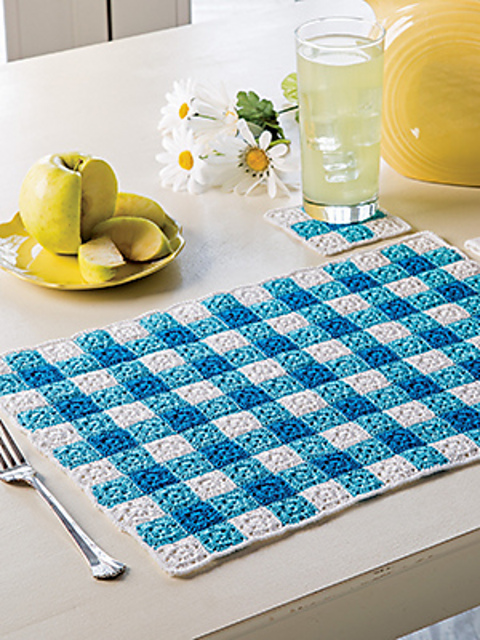 Gingham Place Mat & Coaster