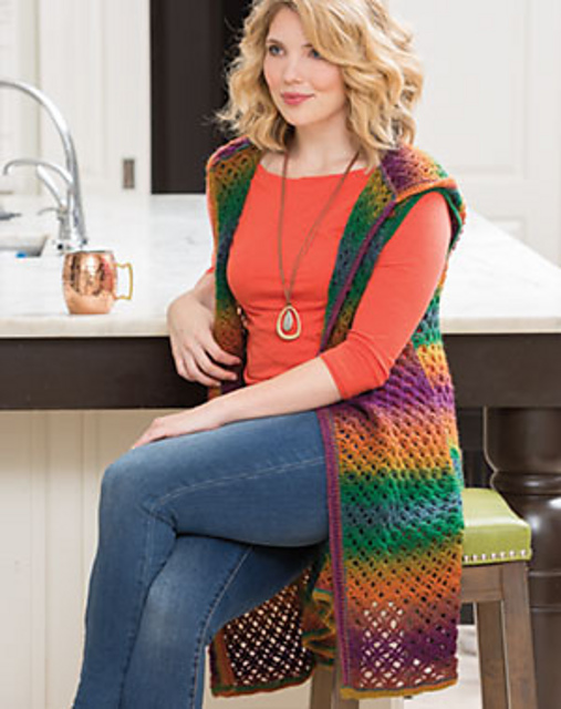 Tempting Technicolor Hooded Tunic