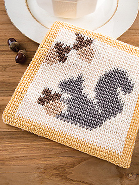 Happy Squirrel Hot Pad