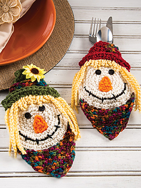 Fall Scarecrow Silverware Pocket
