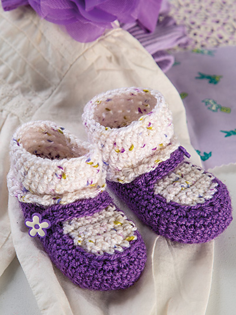 Mary Jane Baby Booties