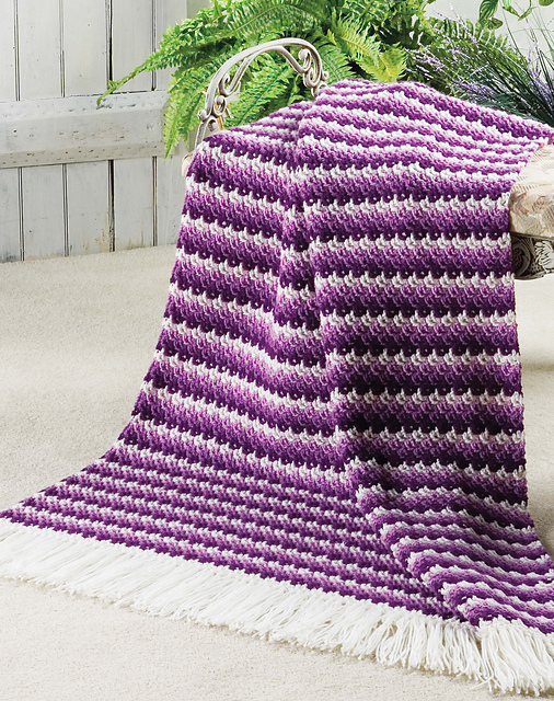 Shaded Stripes Reversible Throw