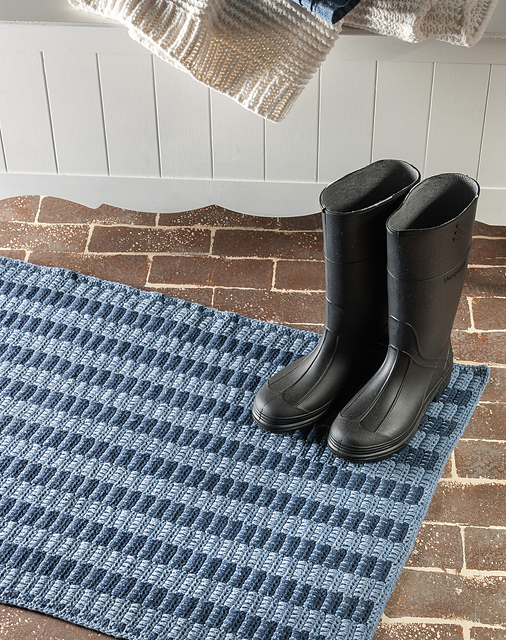 Woven Stripes Denim Rug