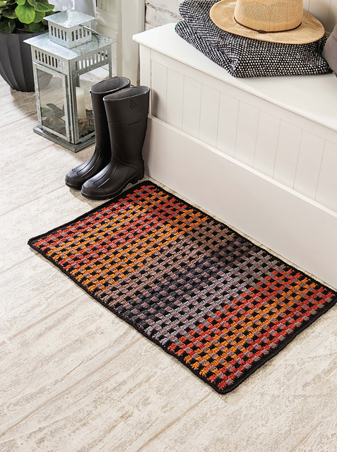 Autumn Checkerboard Rug