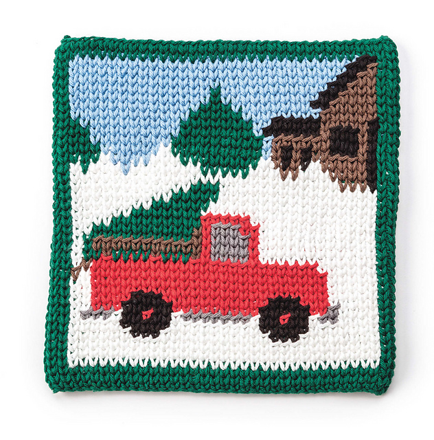 Bringing Home the Tree Hot Pad