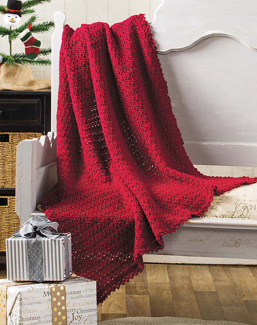 Cranberry Lace Throw