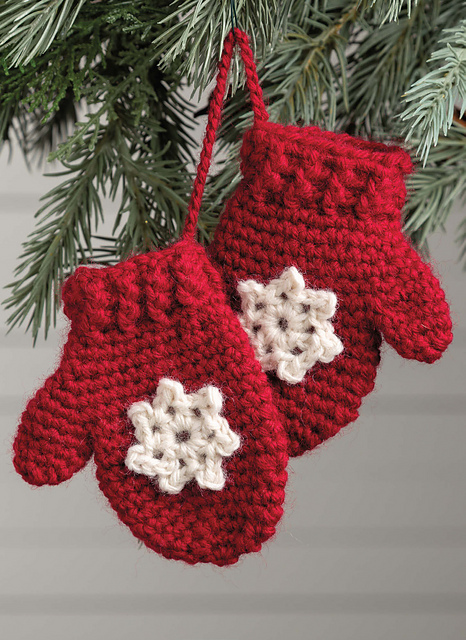 Snowflake Mittens Ornament