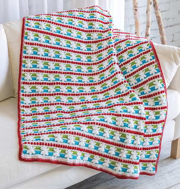 Dancing Snowflake Afghan