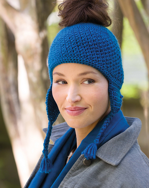 Messy Bun Earflap Beanie