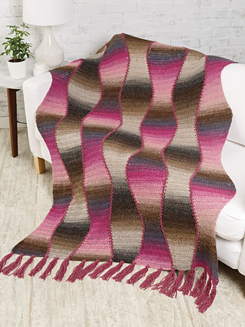 Shaded Curves Afghan