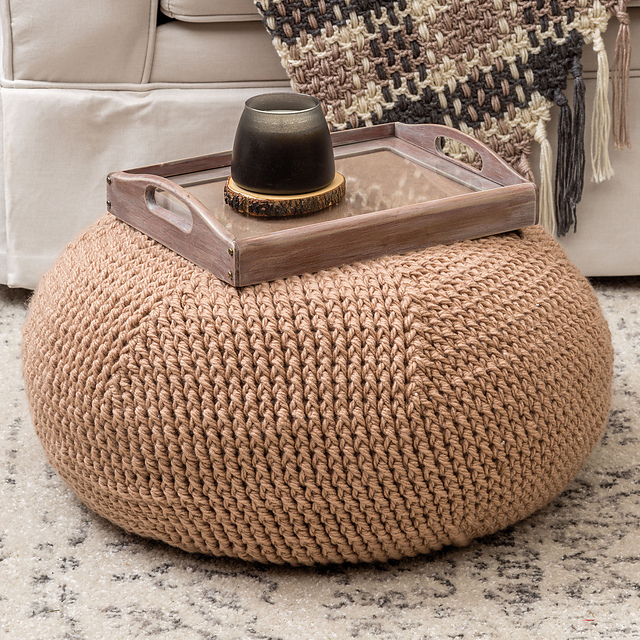 Textured Pouf