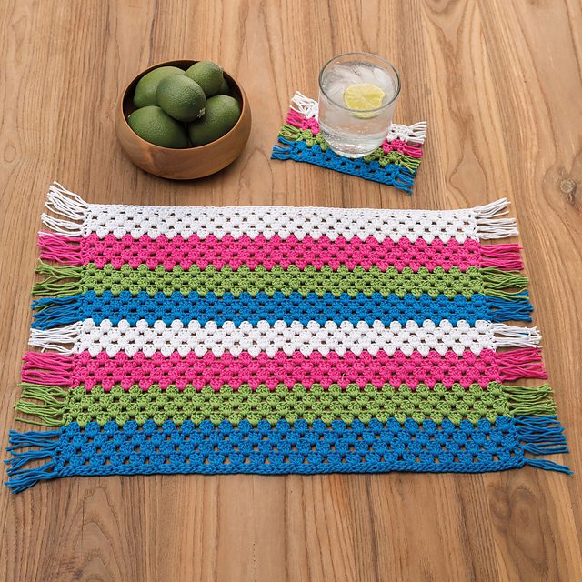 Granny Stripe Place Mat Set